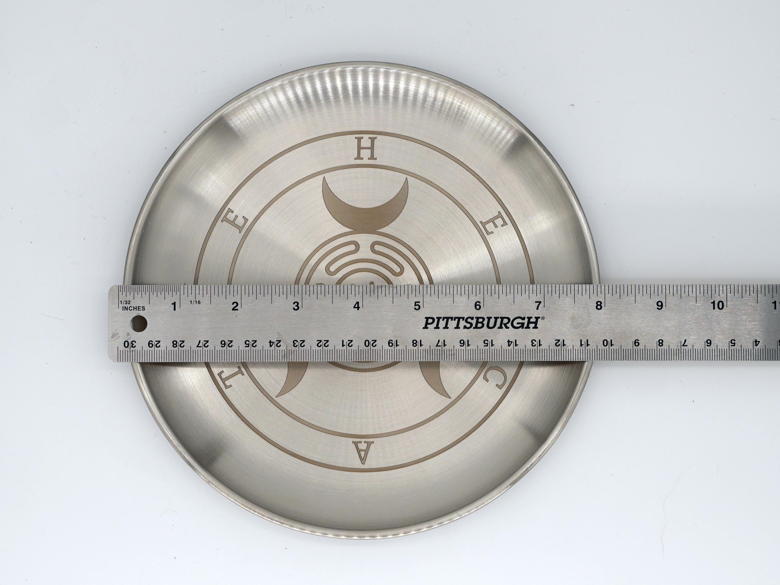 Hecate Altar Tray / Offering Plate - Engraved Stainless Steel
