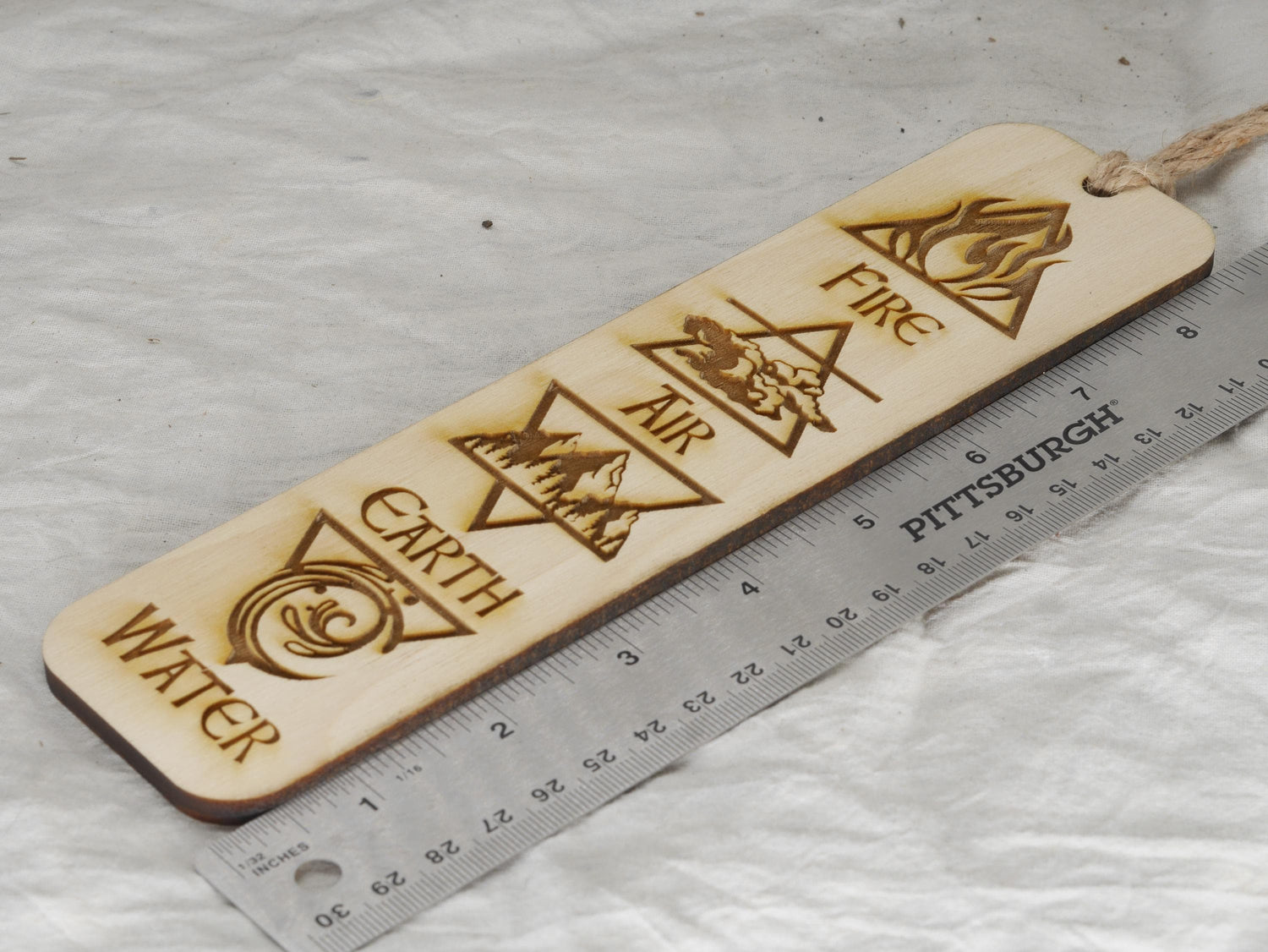 Four Elements Wood Wall Hanging: Altar Decor, Pagan Witchy Art