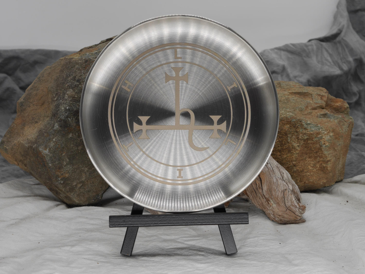 Lilith Sigil Altar Tray / Offering Plate / Goddess / Female Strength - Engraved Stainless Steel