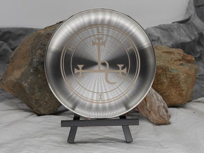 Lilith Sigil Altar Tray / Offering Plate / Goddess / Female Strength - Engraved Stainless Steel
