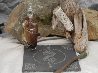 Slate Altar Tray: Kundalini Snake, &amp;quot;As Above So Below&amp;quot; Decor