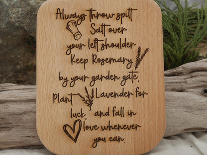 Practical Magic Cutting Board: Witch Kitchen Decor, Pagan Gift