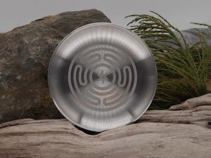 Hecate Strophalos Altar Tray: Engraved Stainless Steel Offering Plate (5 1/2&amp;quot;)