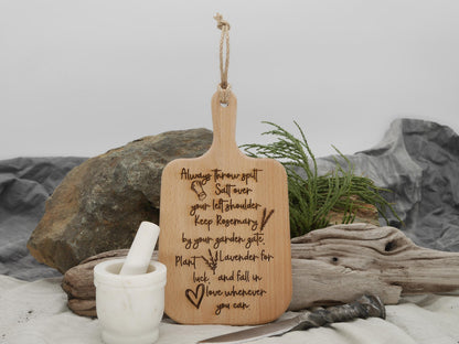 Practical Magic Cutting Board: Witch Kitchen Decor, Pagan Gift