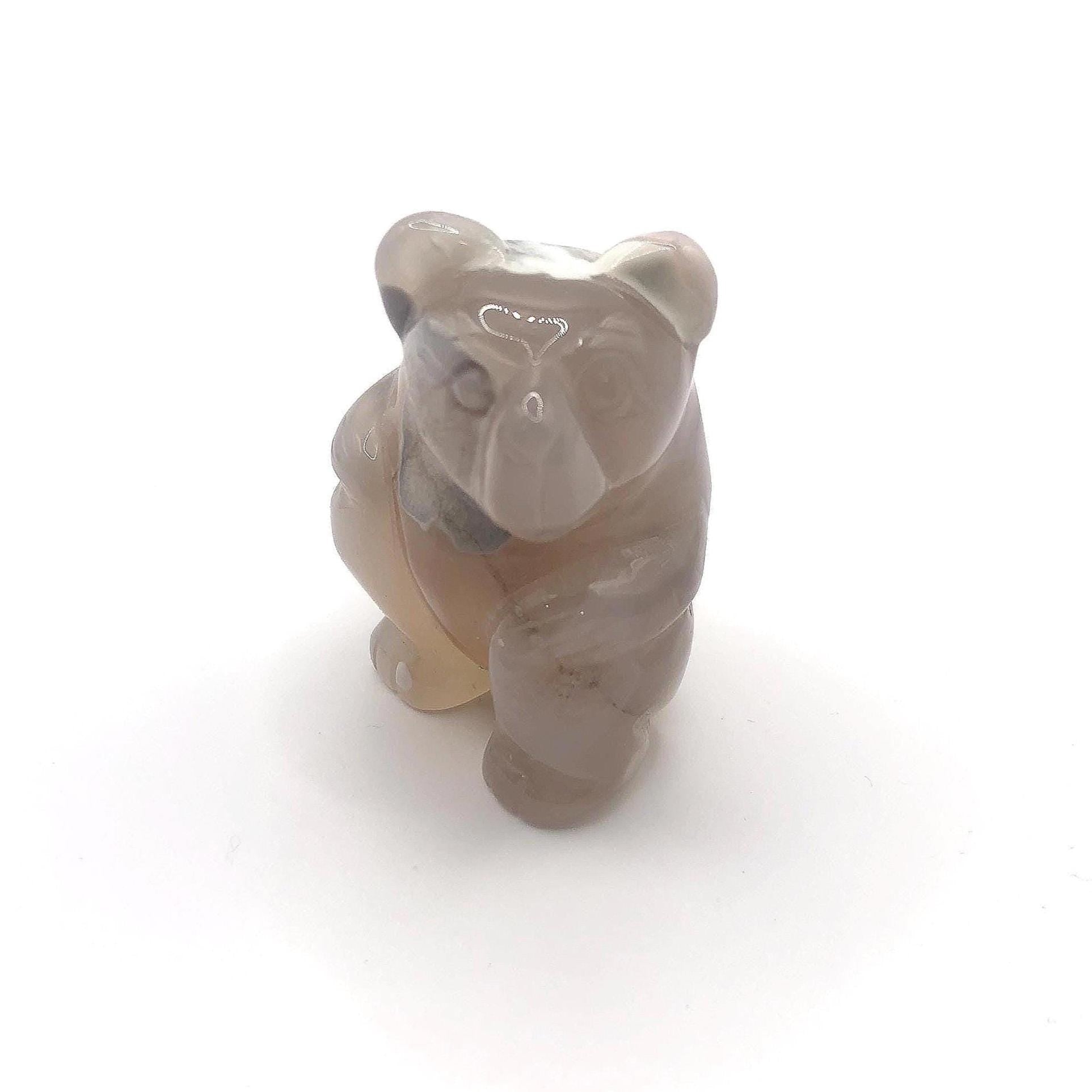 Flower Agate Animal Carvings