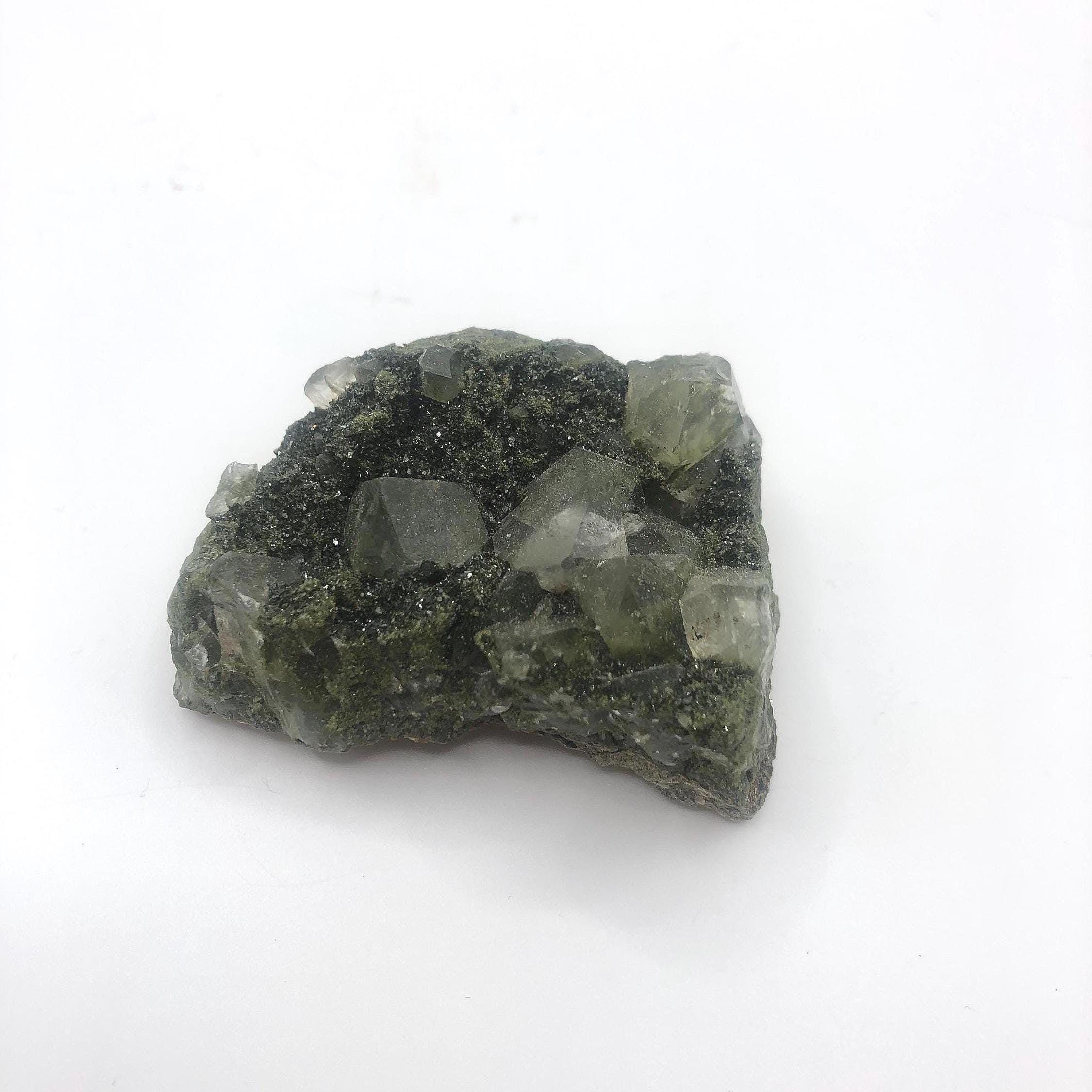 Rare Sparkle Epidote in Quartz