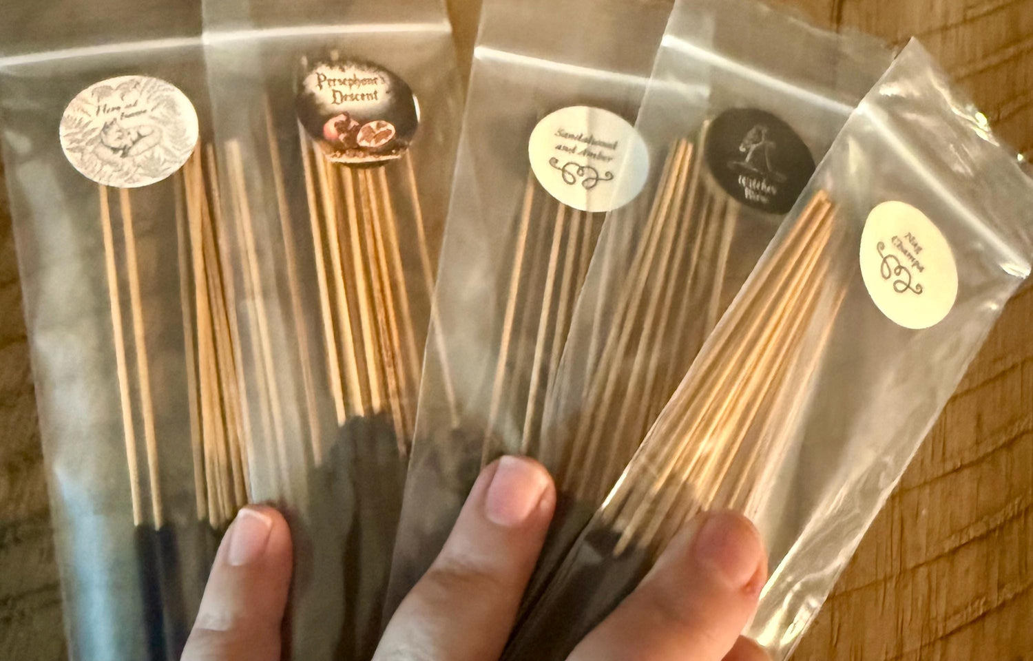 Bakery and Cafe Incense Sticks: Hand Dipped Phtalate Free Joss Bamboo.