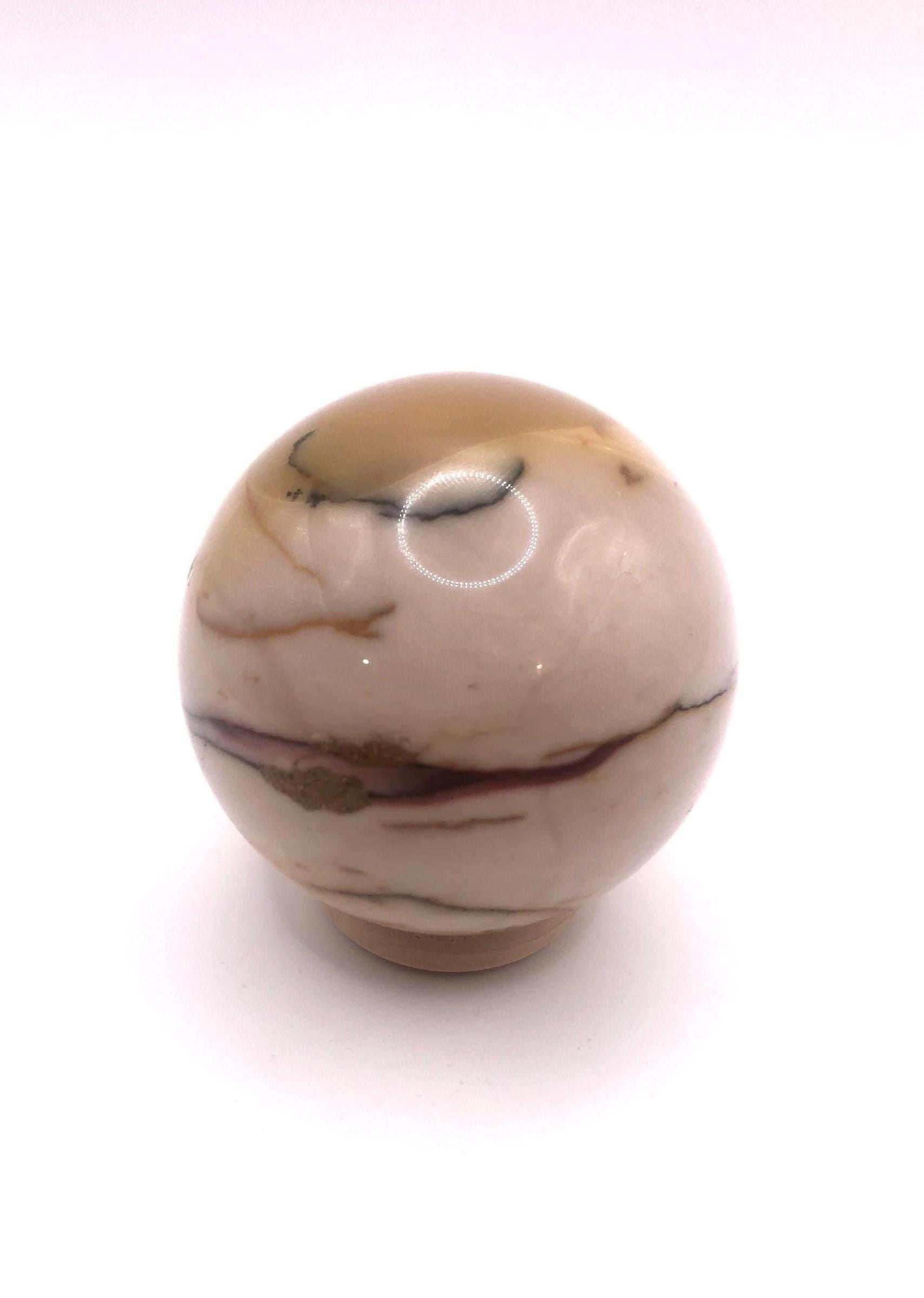 Dendritic Mookaite Sphere: Unique Crystal Decor (9.7 oz.)