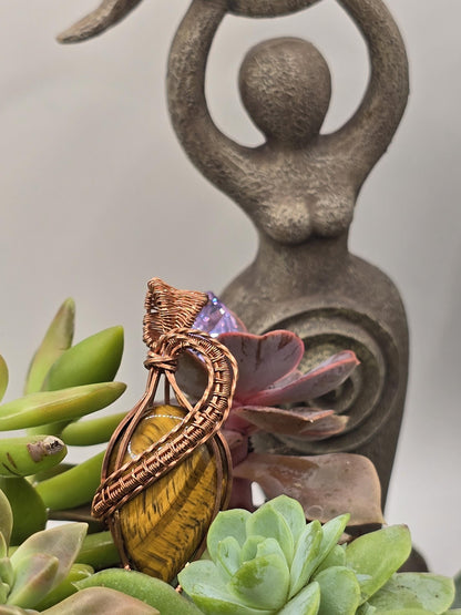 Hand-crafted Wire Wrapped Nellite Crystal Pendant