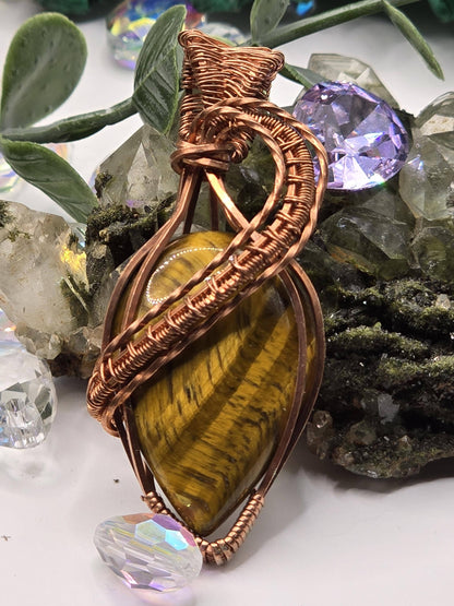Hand-crafted Wire Wrapped Nellite Crystal Pendant