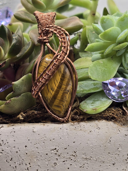 Hand-crafted Wire Wrapped Nellite Crystal Pendant
