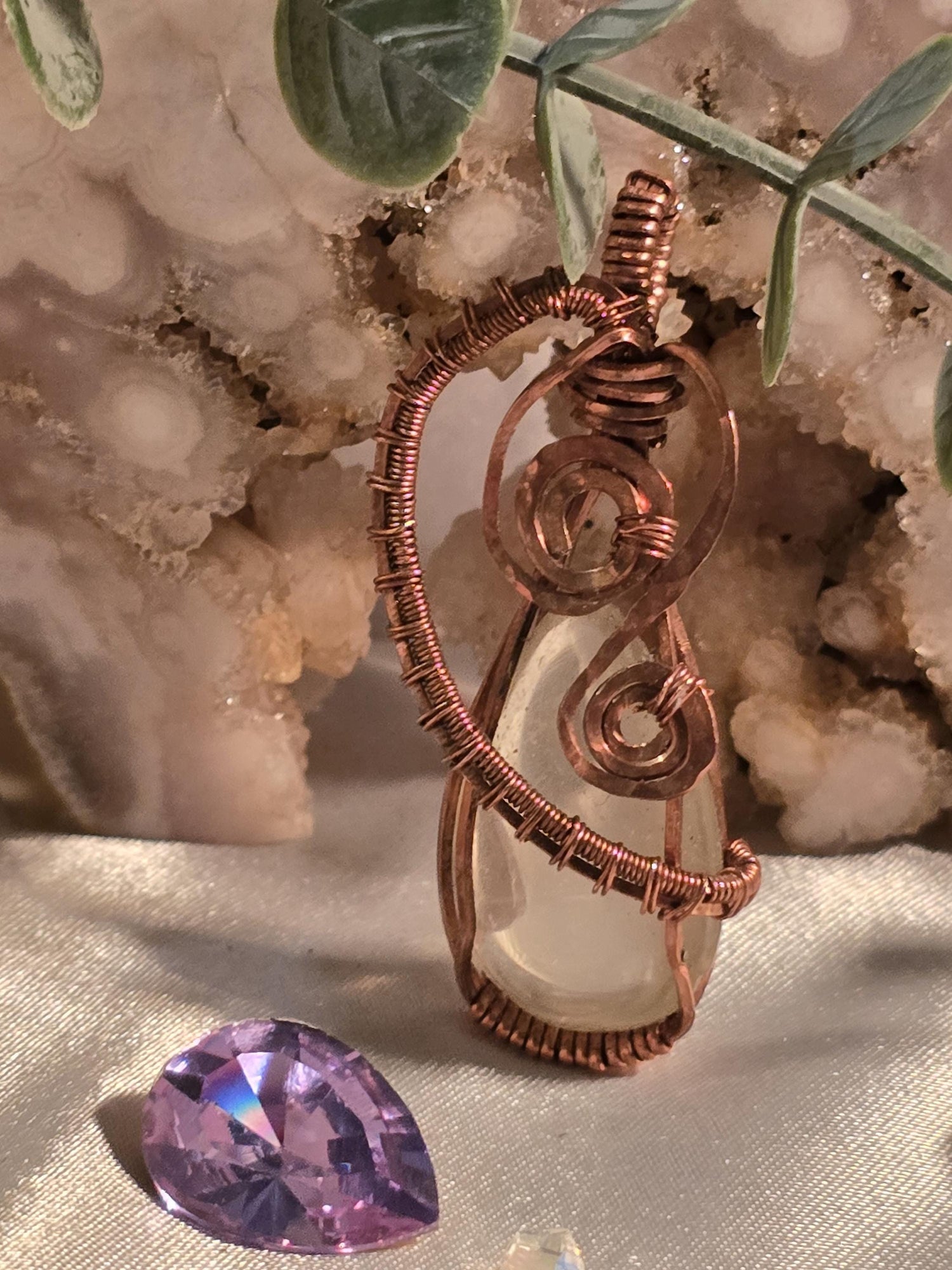 Hand-crafted Wire Wrapped Citrine Crystal Pendant