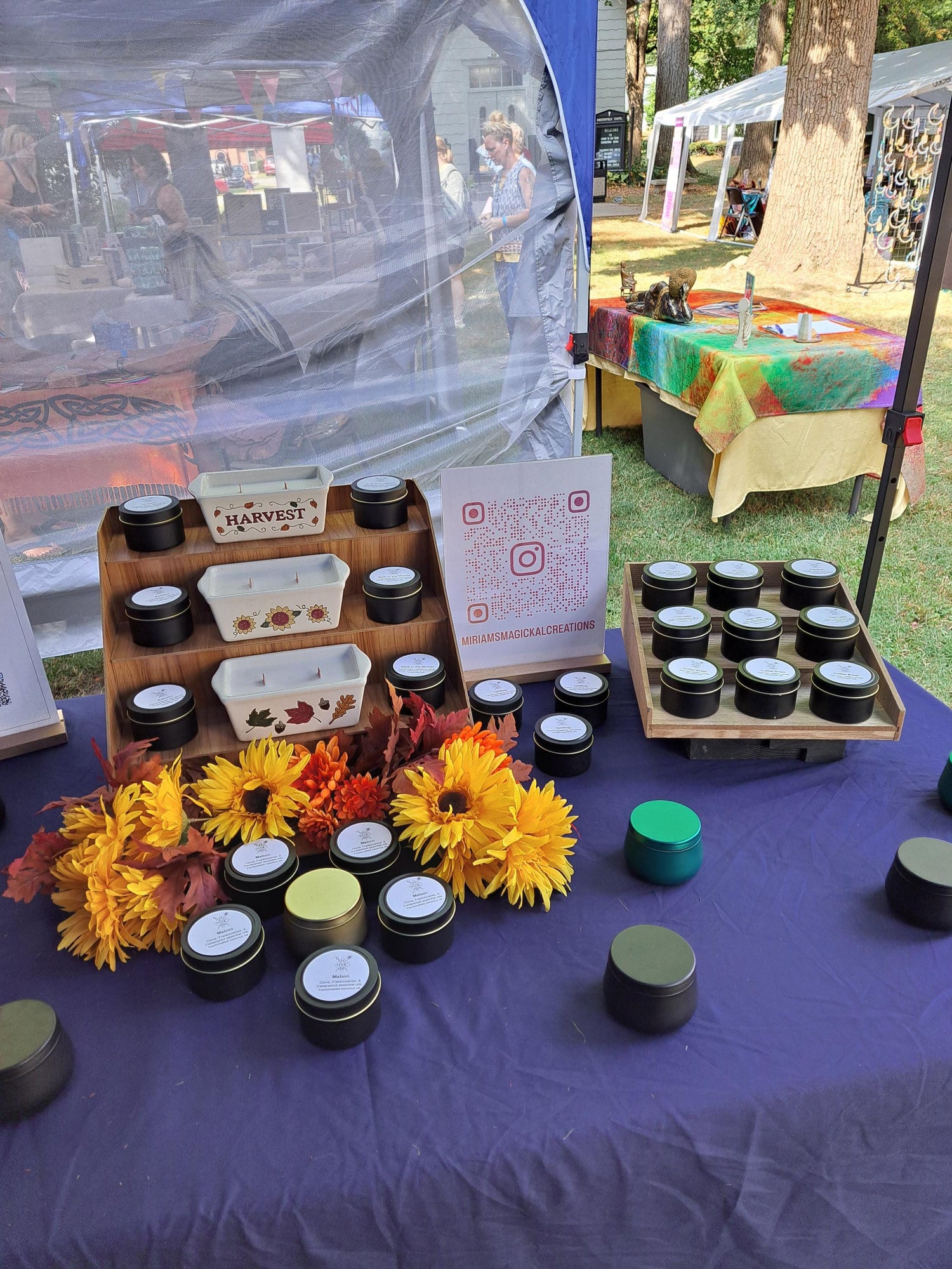 Handmade Soy Candle: Essential Oil Scented, Wood Wick - 4 oz Tin, Sabbats, Seasonal scents,