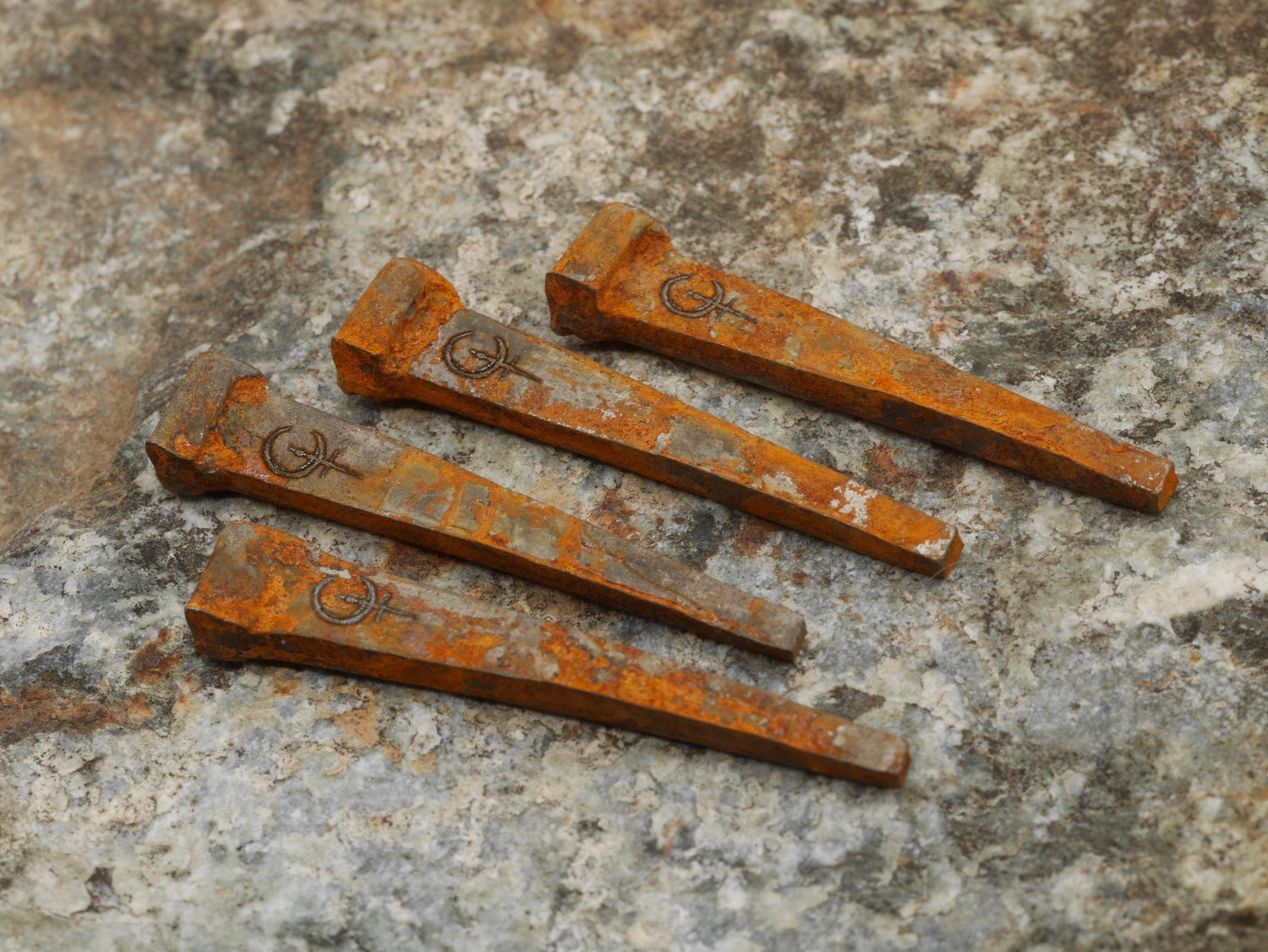 Rusty Coffin Nails Engraved With Lilith&amp;