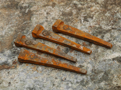 Rusty Coffin Nails Engraved With Lilith&amp;