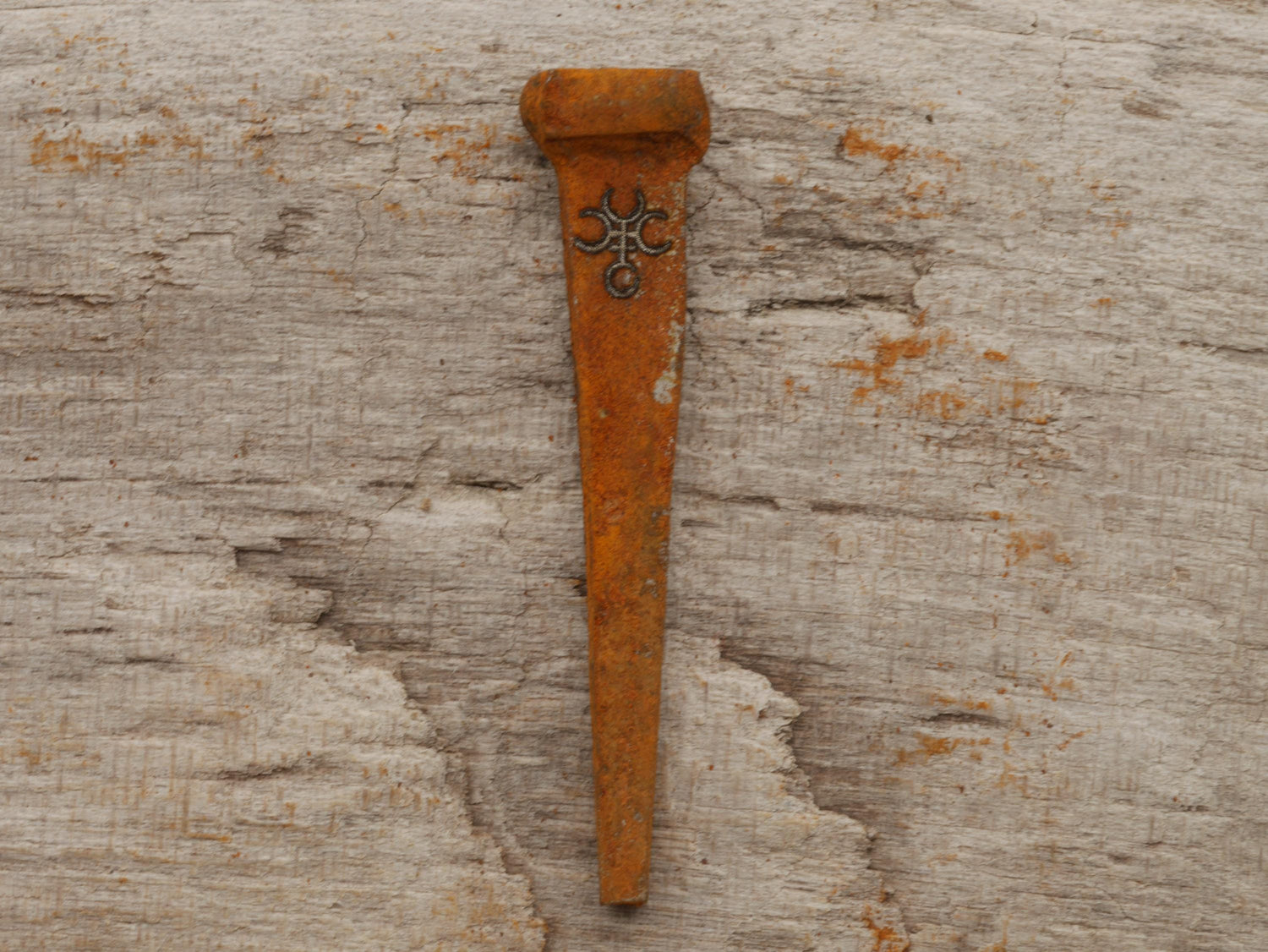 Rusty Coffin Nails Engraved With Hecate&amp;