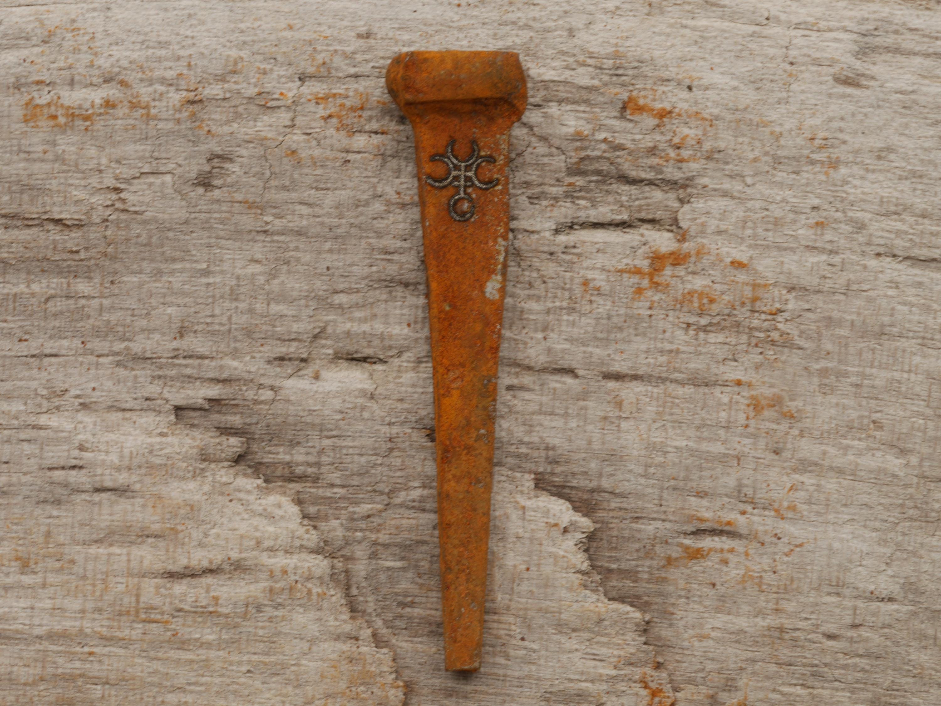 Rusty Coffin Nails Engraved With Hecate&amp;