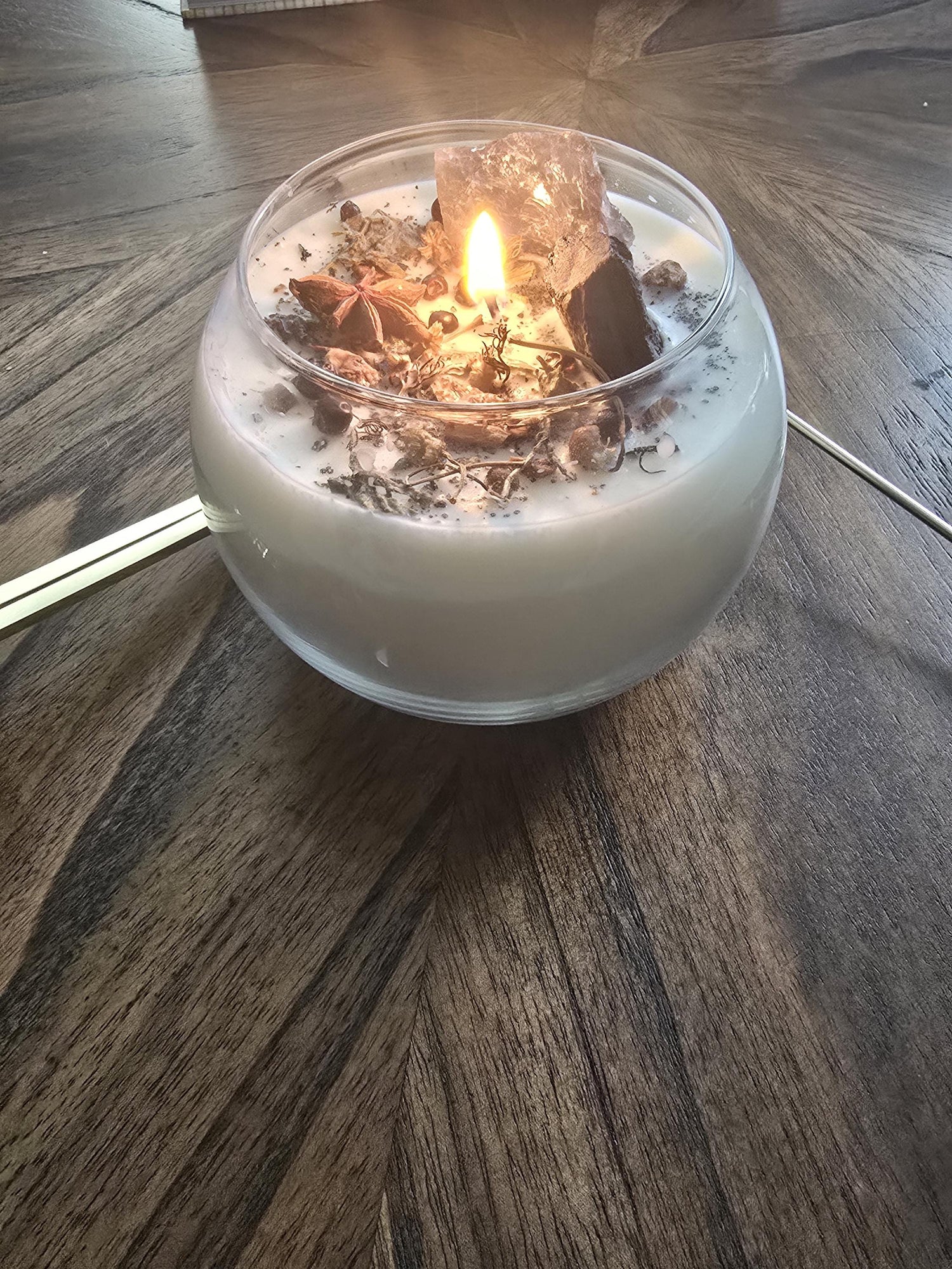 Protection Spell Candle- Obsidian &amp; Herb Blend — Banishing • Warding • Energetic Shield