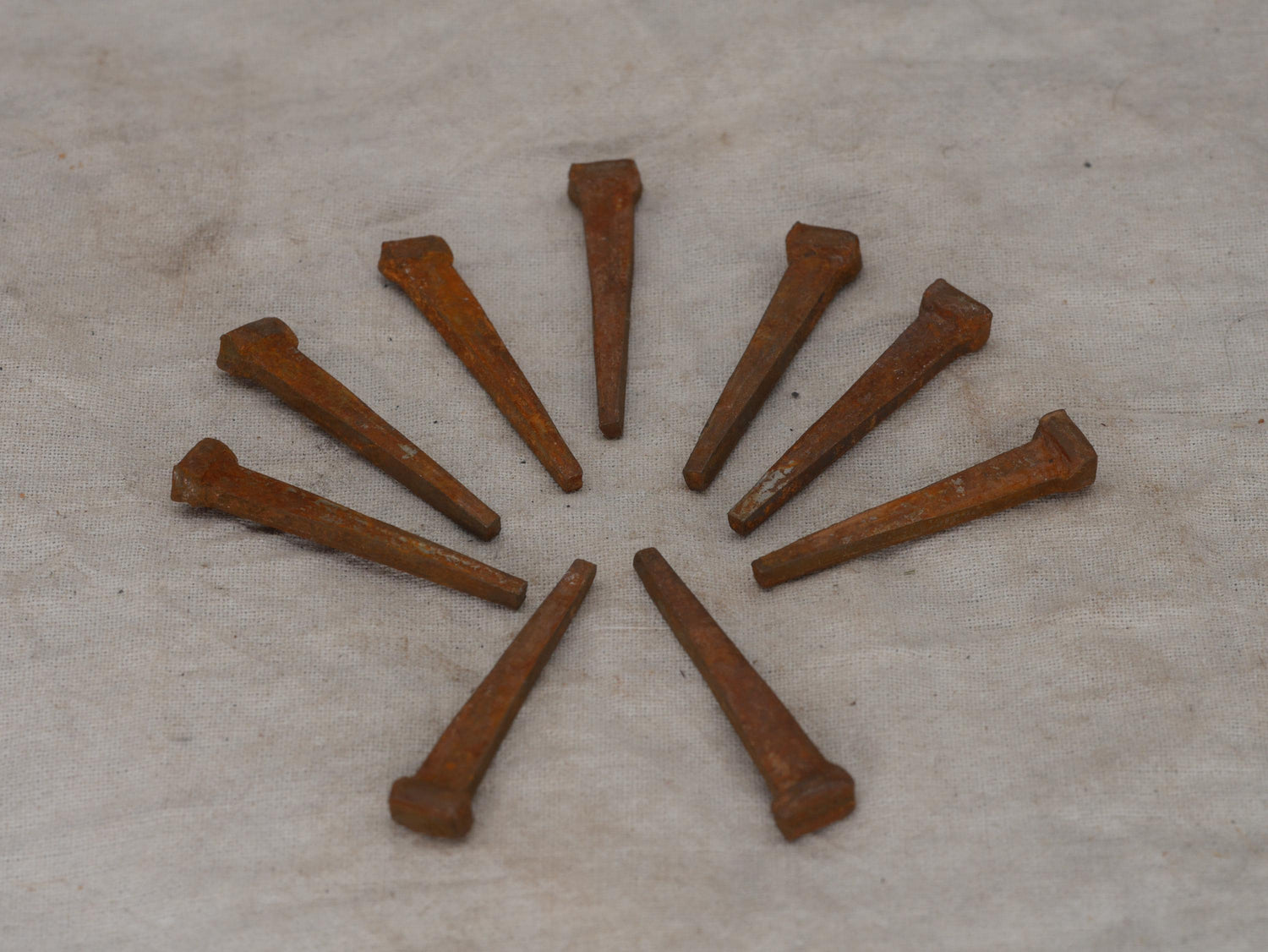 Set of 9 rusty Coffin Nails for Spell Work (1 1/2&amp;quot; mini nails) | Hex | Banishment | Curse