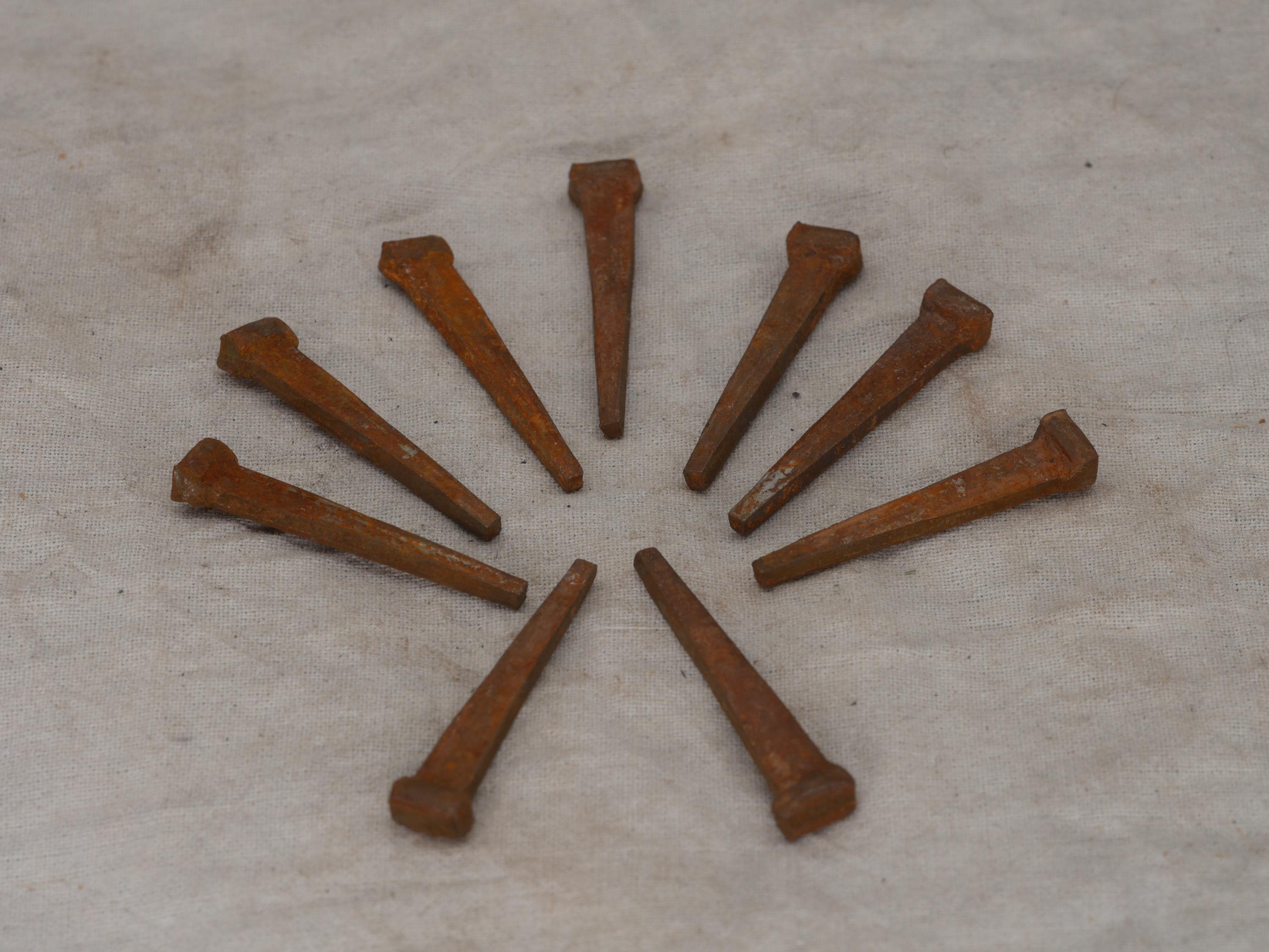 Set of 9 rusty Coffin Nails for Spell Work (1 1/2&amp;quot; mini nails) | Hex | Banishment | Curse