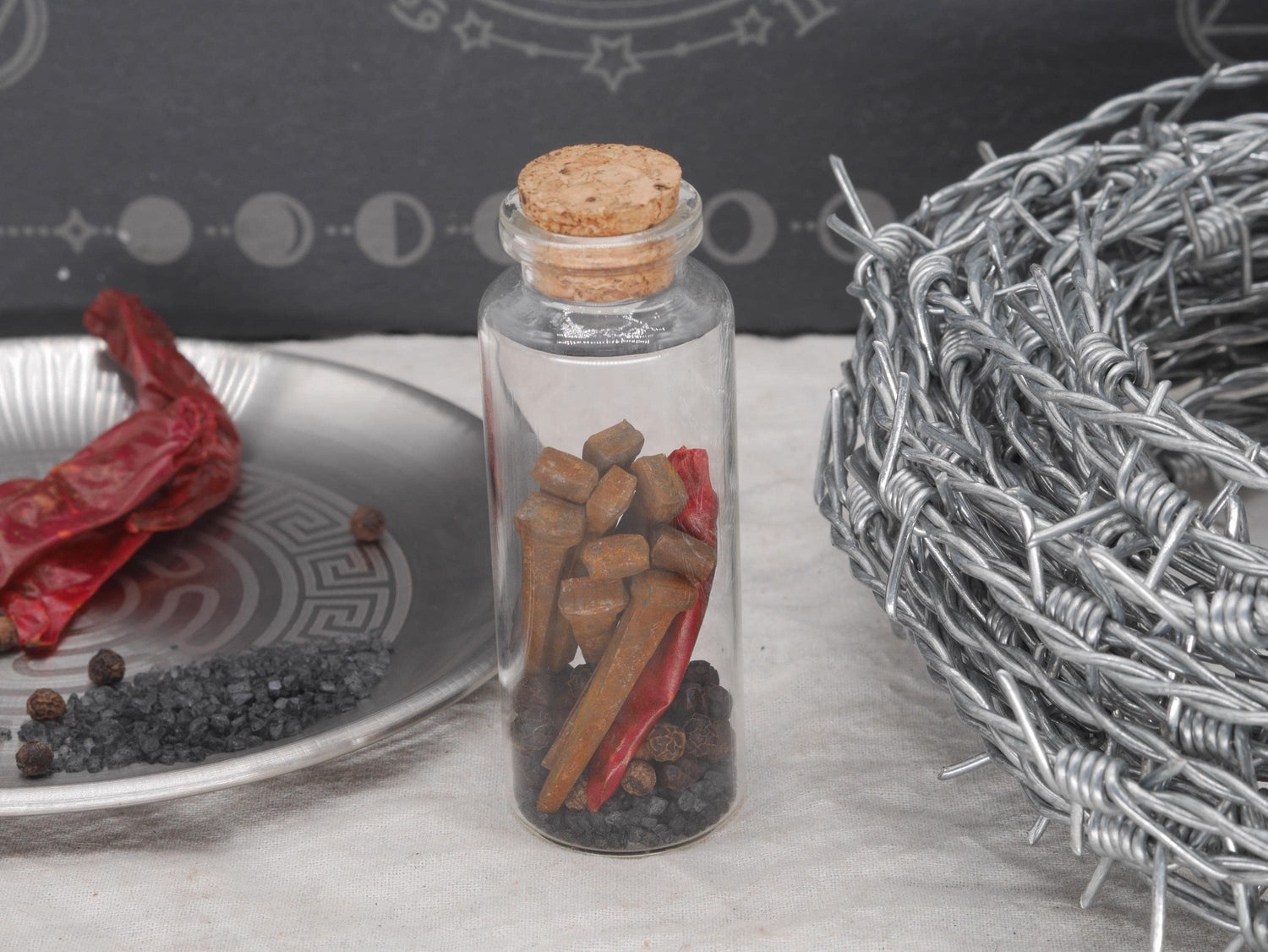 Set of 9 rusty Coffin Nails for Spell Work (1 1/2&amp;quot; mini nails) | Hex | Banishment | Curse