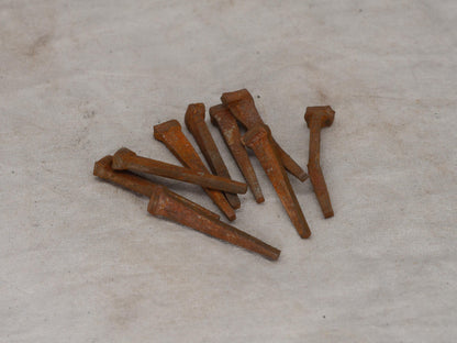 Set of 9 rusty Coffin Nails for Spell Work (1 1/2&amp;quot; mini nails) | Hex | Banishment | Curse