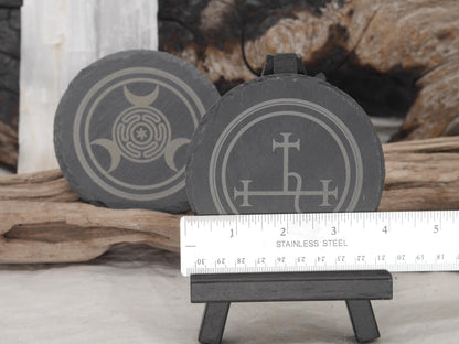 Altar Set: Slate Hecate and Lilith Seals set of 2 (bundled to save)