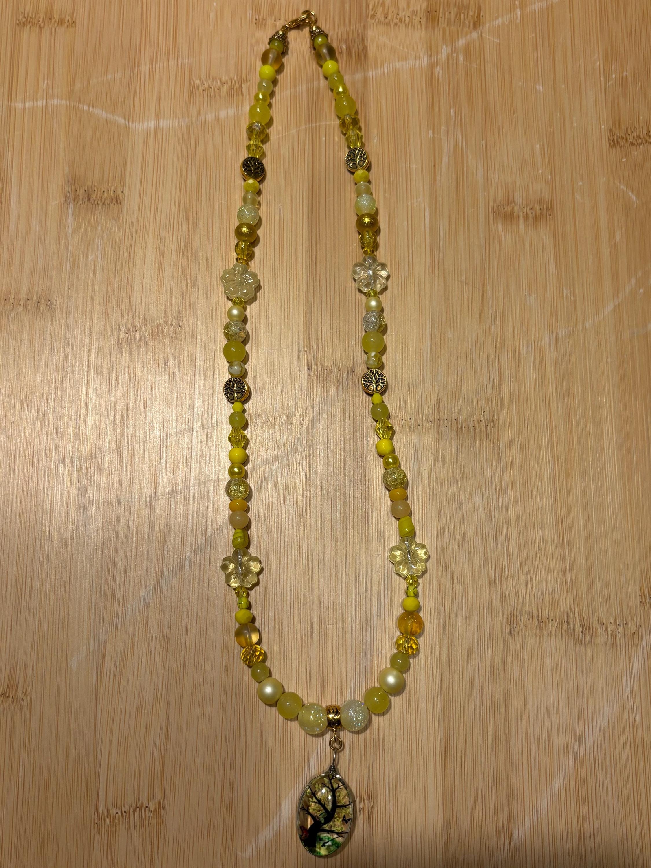 Lemon Tree - Handmade Beaded Necklace