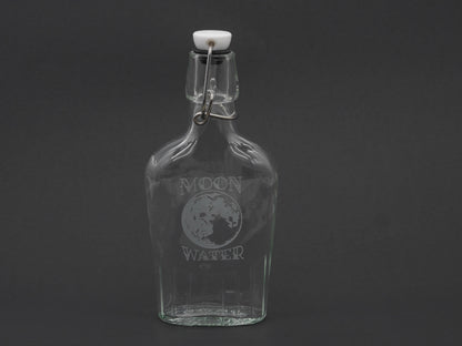 Glass Moon Water Bottle with Flip Top | For Rituals and Manifestation