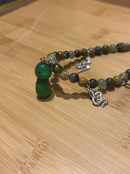 Reptarium - Handmade Beaded Charm Bracelet