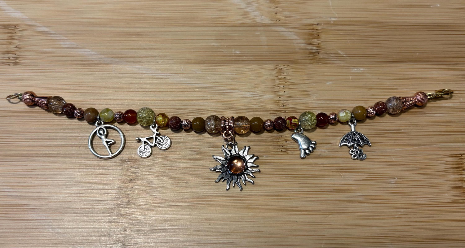 Be Outside - Handmade Beaded Charm Bracelet