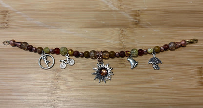 Be Outside - Handmade Beaded Charm Bracelet