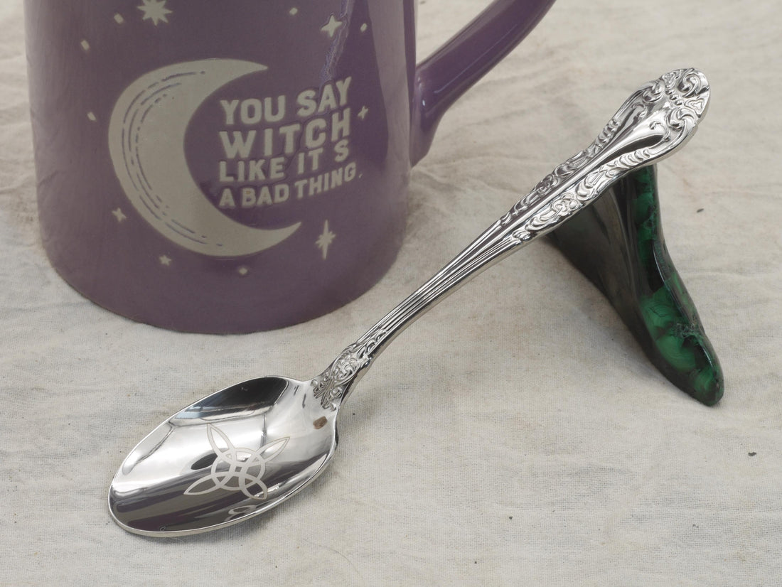 Witches Knot Witches Teaspoon For Stirring In Intent - Engraved Stainless Steel