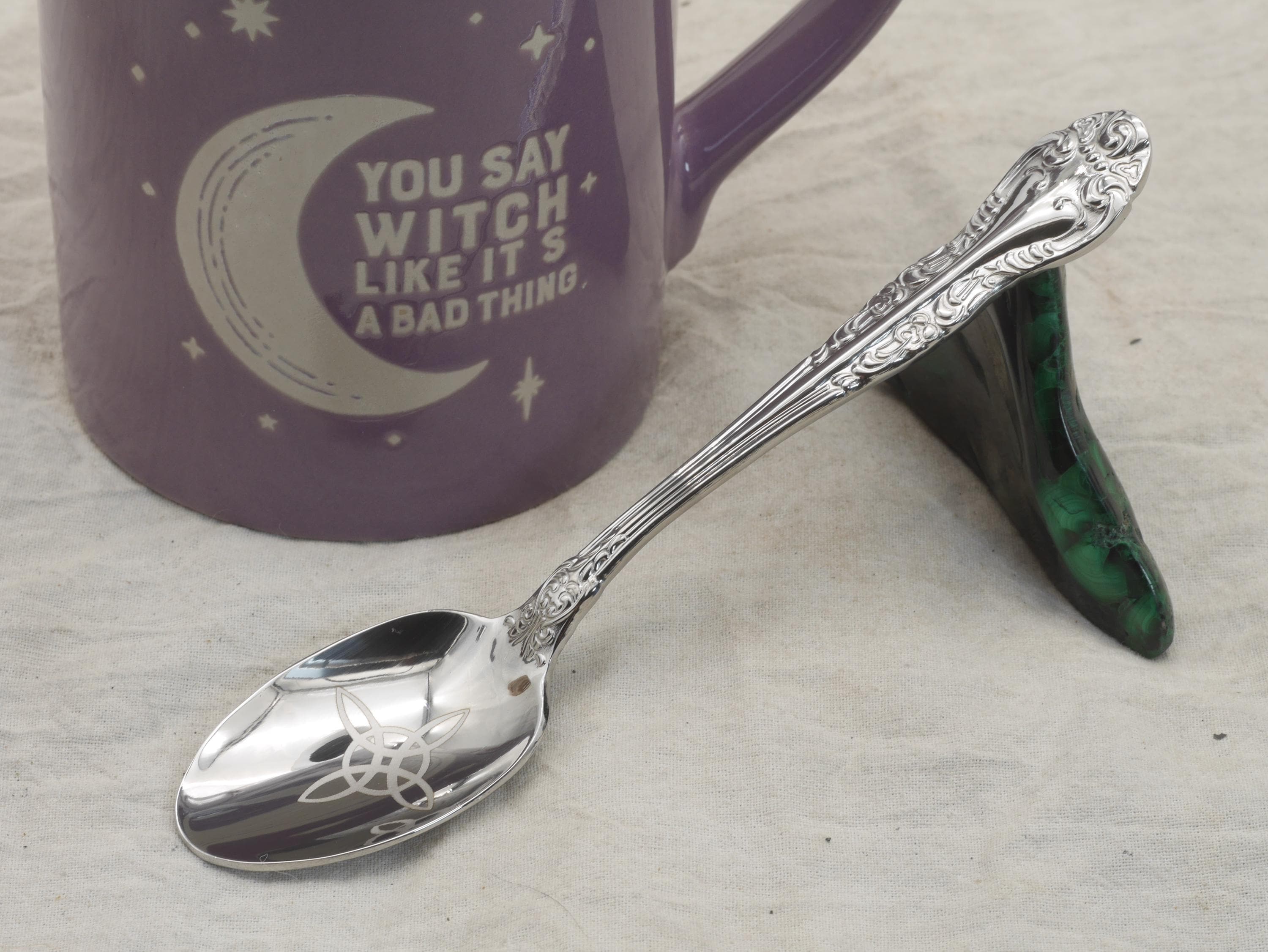 Witches Knot Witches Teaspoon For Stirring In Intent - Engraved Stainless Steel