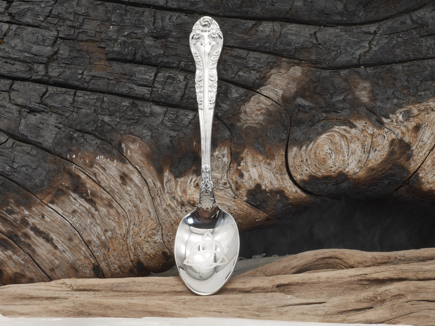 Triquetra Witches Teaspoon For Stirring In Intent - Engraved Stainless Steel
