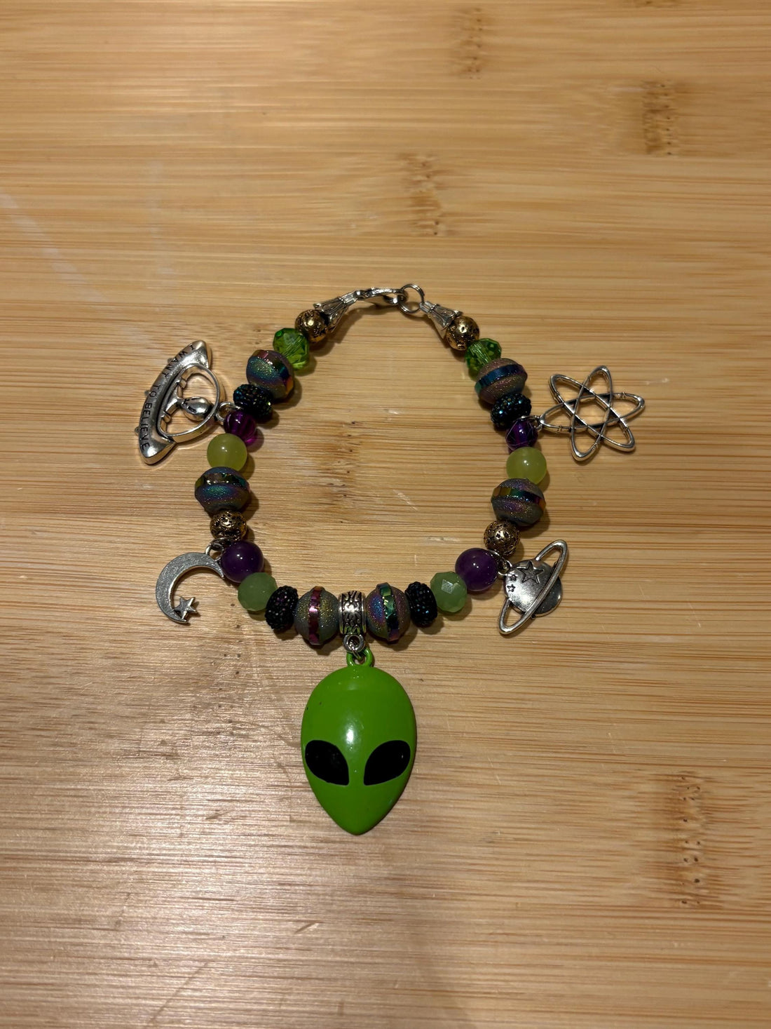 Galactic Wanderer - Handmade Beaded Charm Bracelet