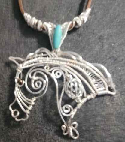 Sterling silver copper arabian horse necklace, boho jewelry, equestrian gifts for women, horse lover gifts for girls,horse jewelry teen girl