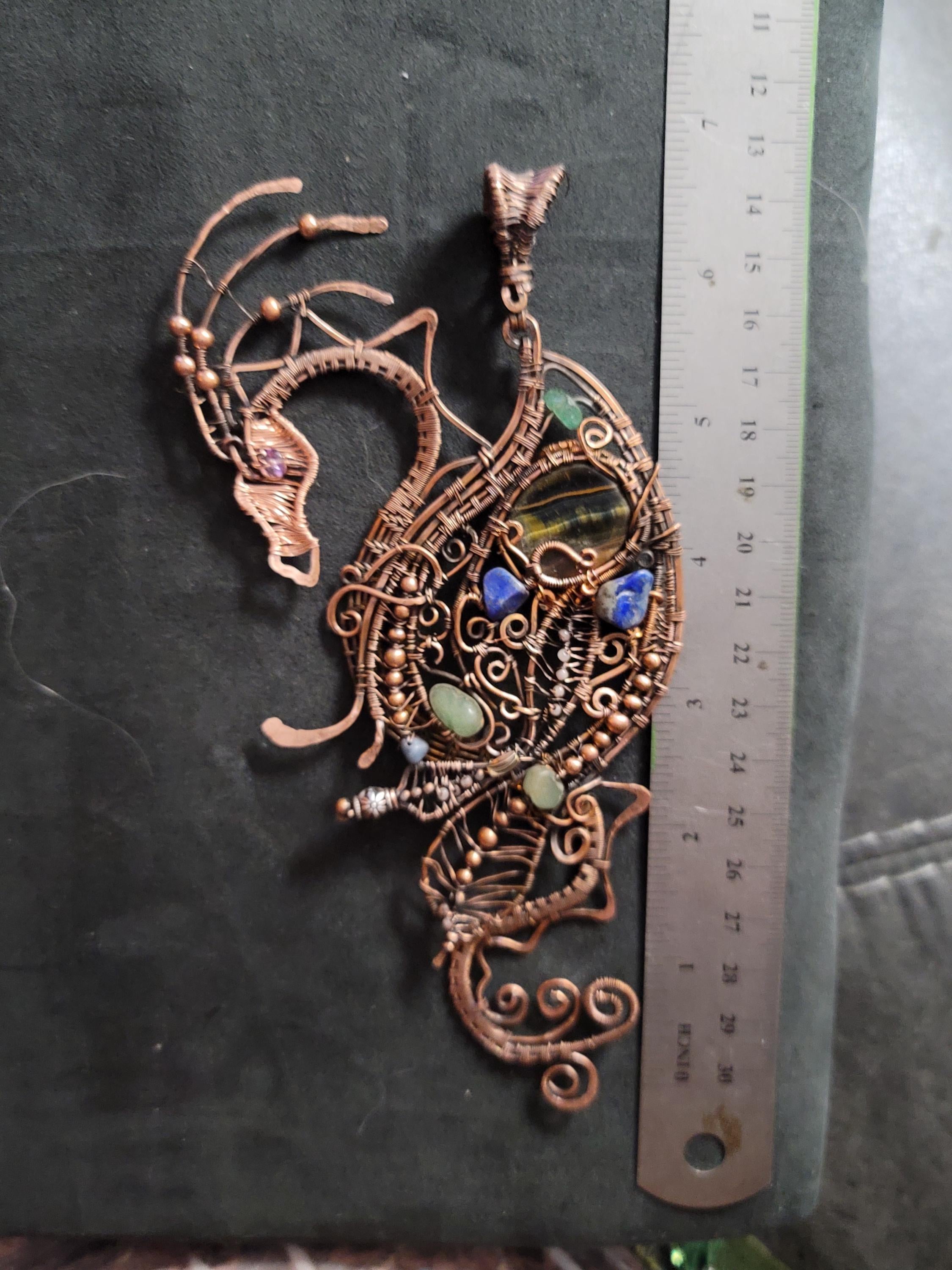 Dragon necklace, new age dragon lover gift, woman girl gift, fantasy necklace pagan, trendy boho necklace, spiritual gift, sister gift