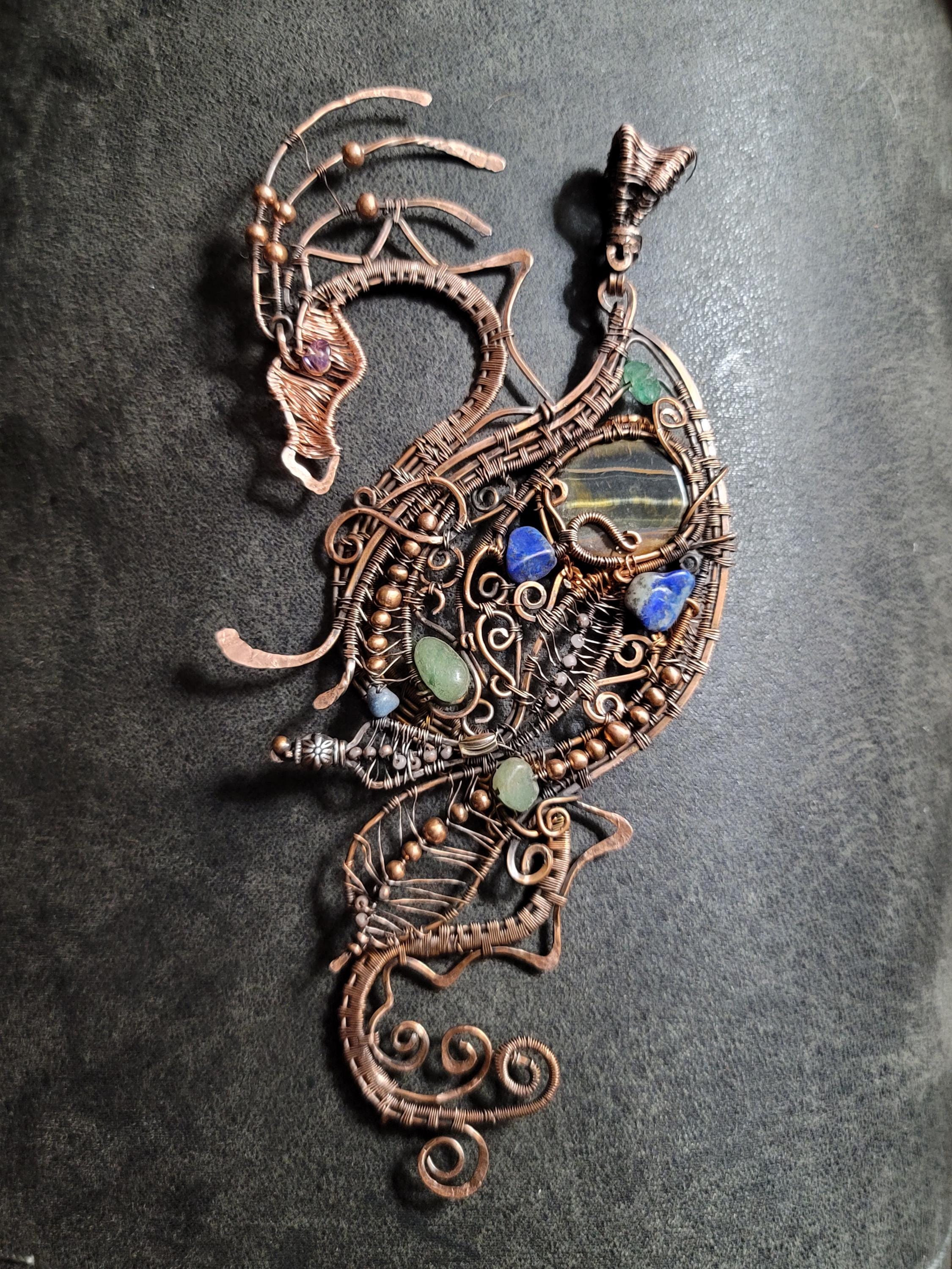Dragon necklace, new age dragon lover gift, woman girl gift, fantasy necklace pagan, trendy boho necklace, spiritual gift, sister gift