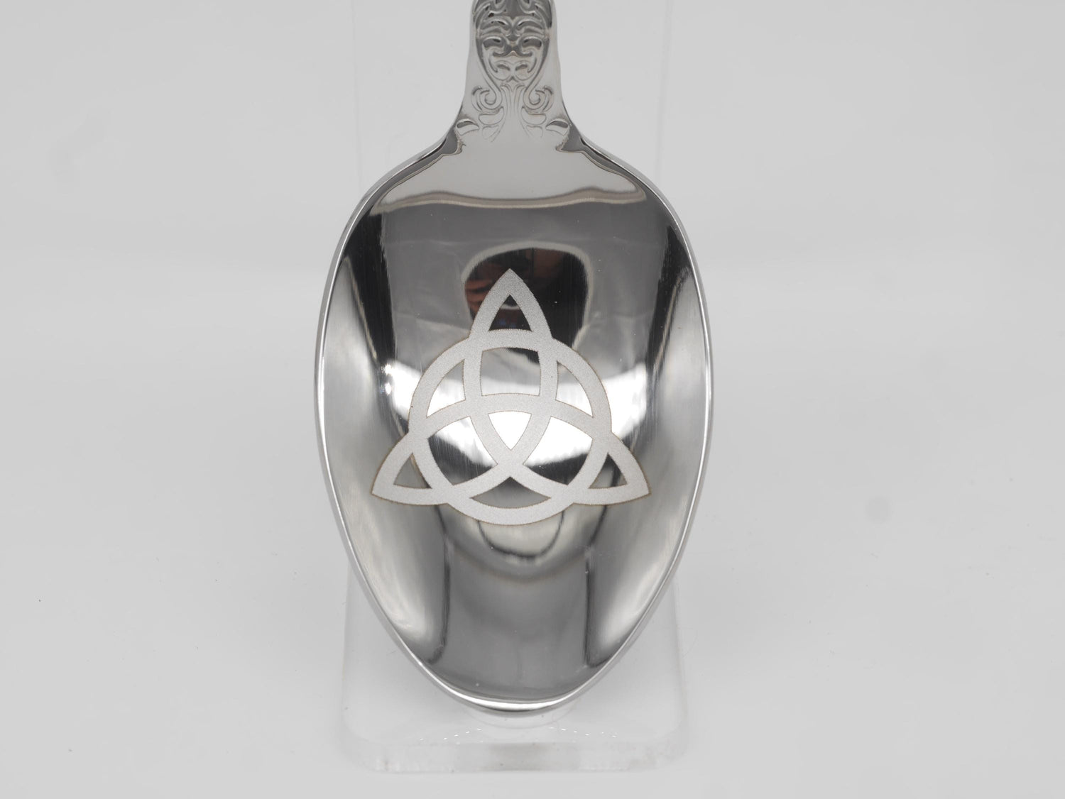 Triquetra Witches Teaspoon For Stirring In Intent - Engraved Stainless Steel