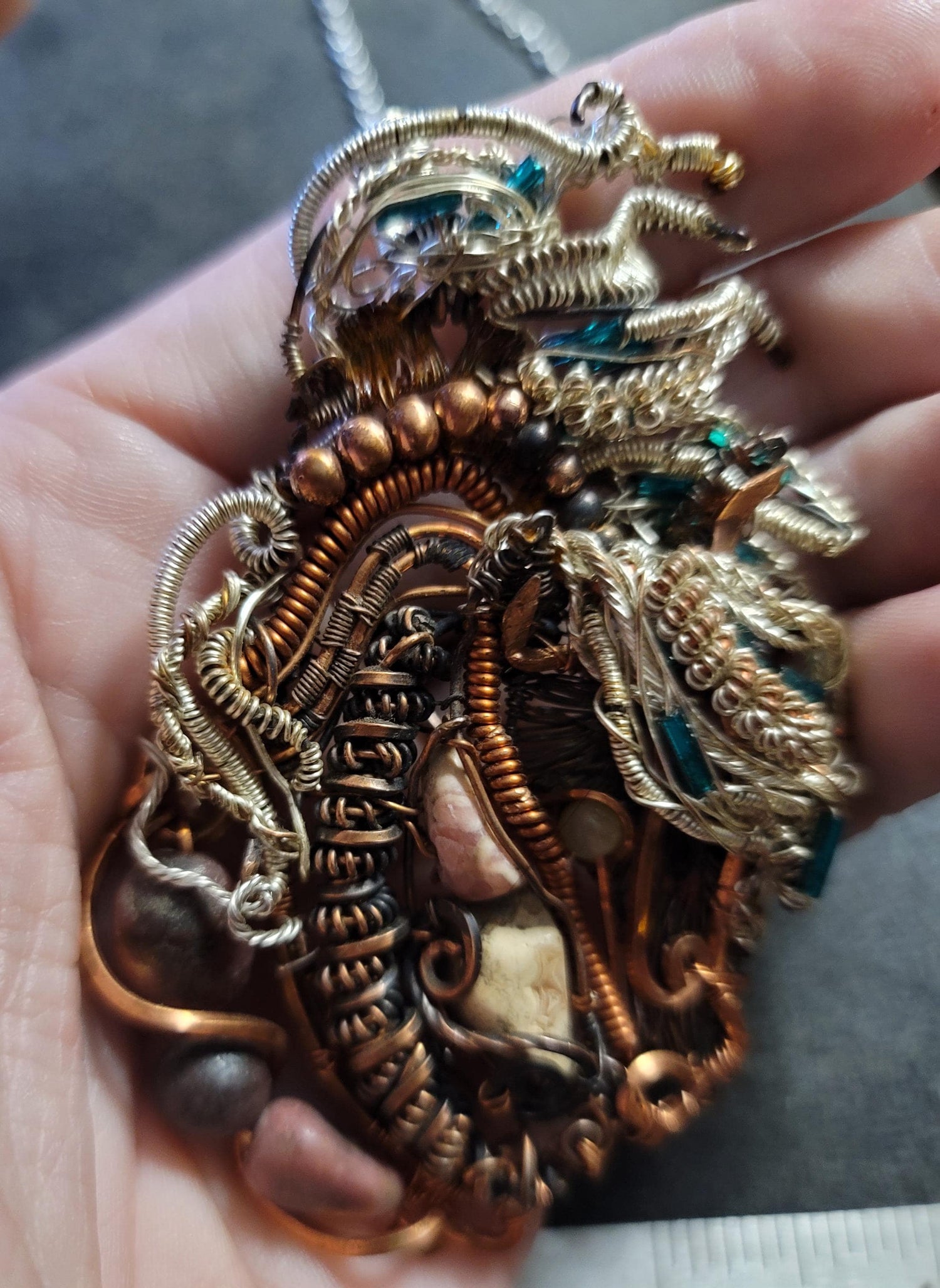 Copper silver mustang horse necklace,horse pendant,equestrian gifts for trainers,horse gifts women, wild horse, turquoise unique, western