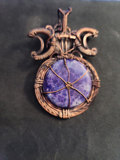 Triple moon necklace, pagan new age wiccan gift, woman girl gift, riual necklace pagan, trendy boho necklace, spiritual gift, sister gifts