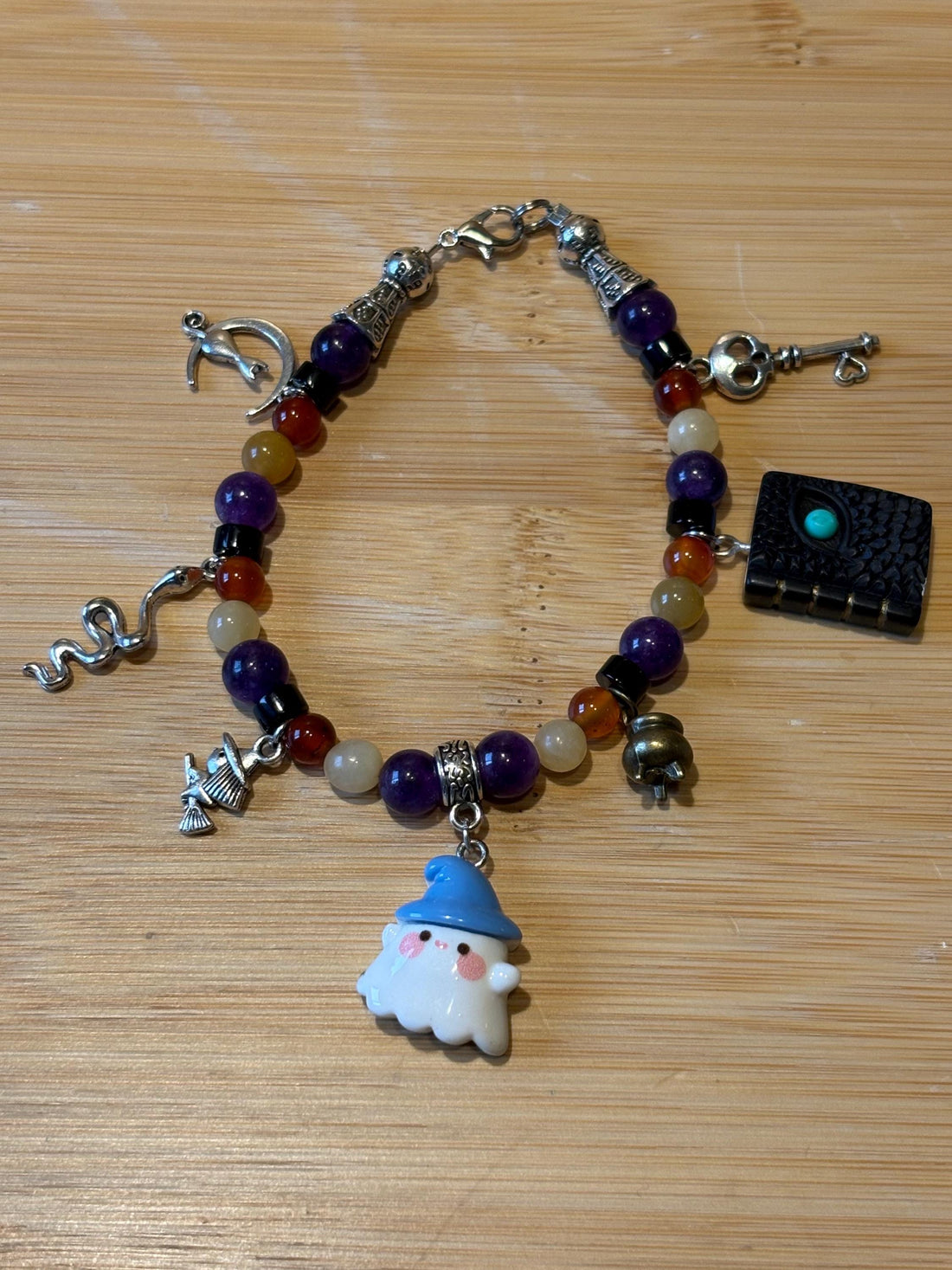 Is It A Trick? - Handmade Beaded Charm Bracelet