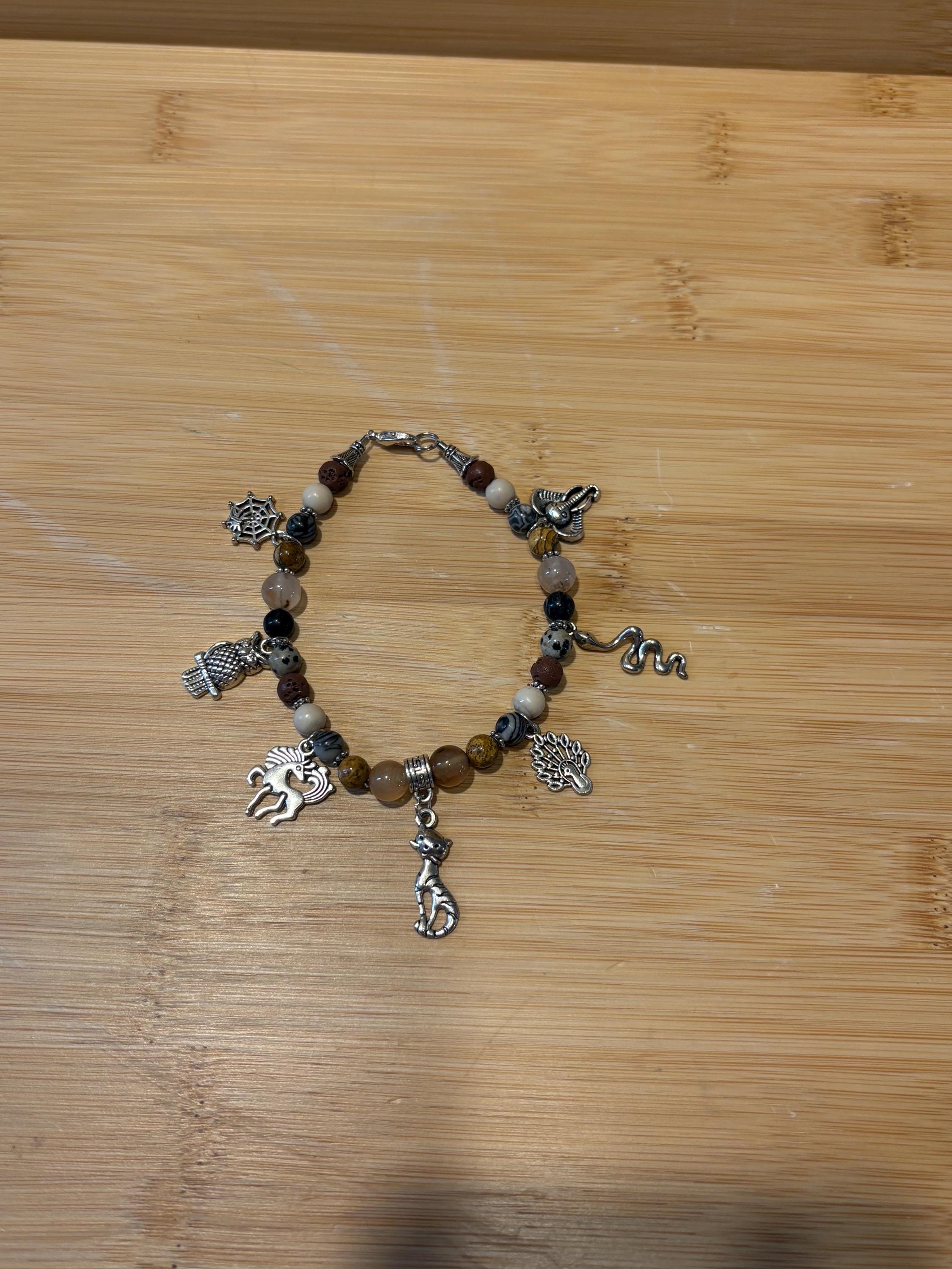 Friendly Familiars - Handmade Beaded Charm Bracelet