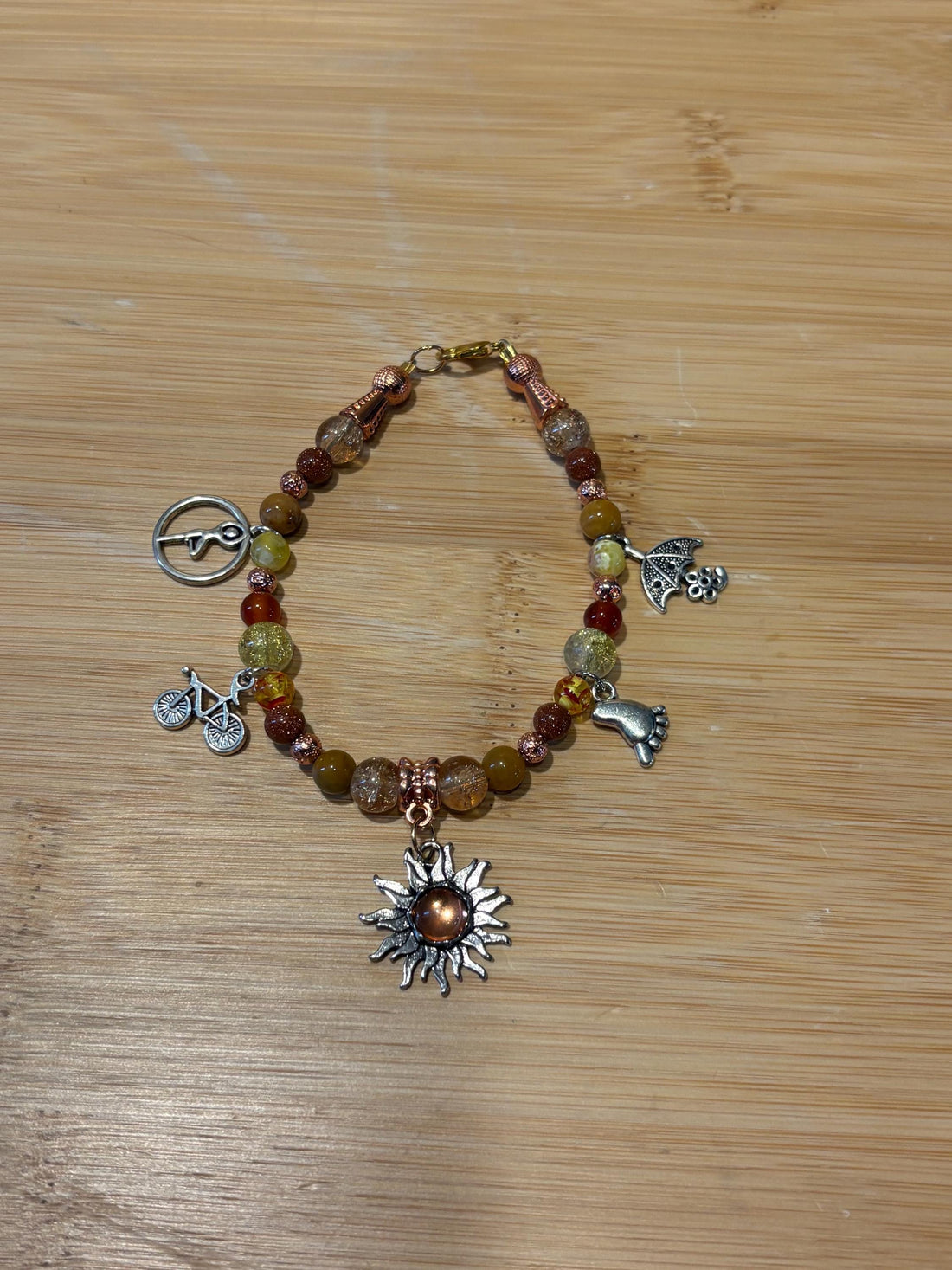 Be Outside - Handmade Beaded Charm Bracelet