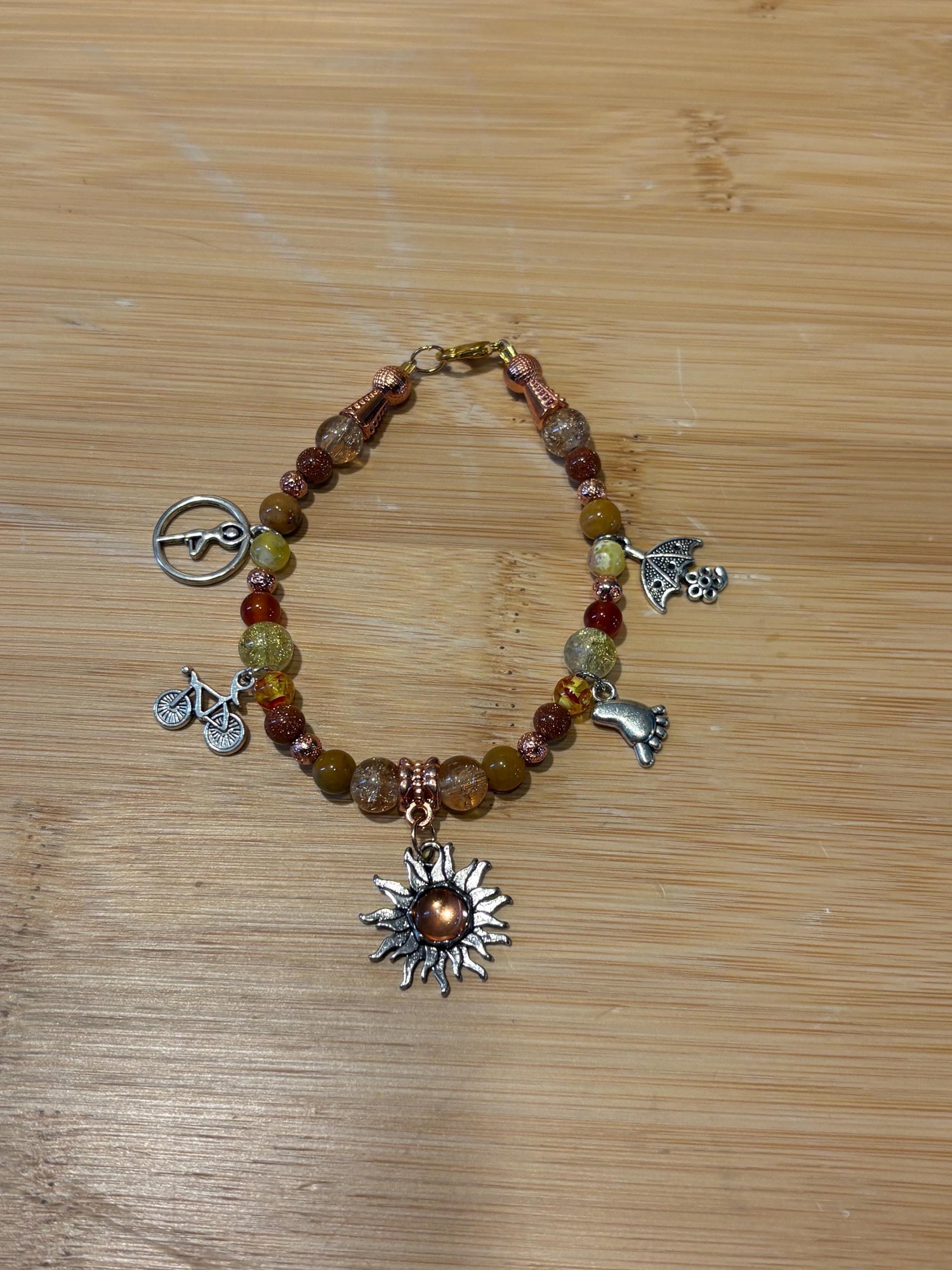 Be Outside - Handmade Beaded Charm Bracelet