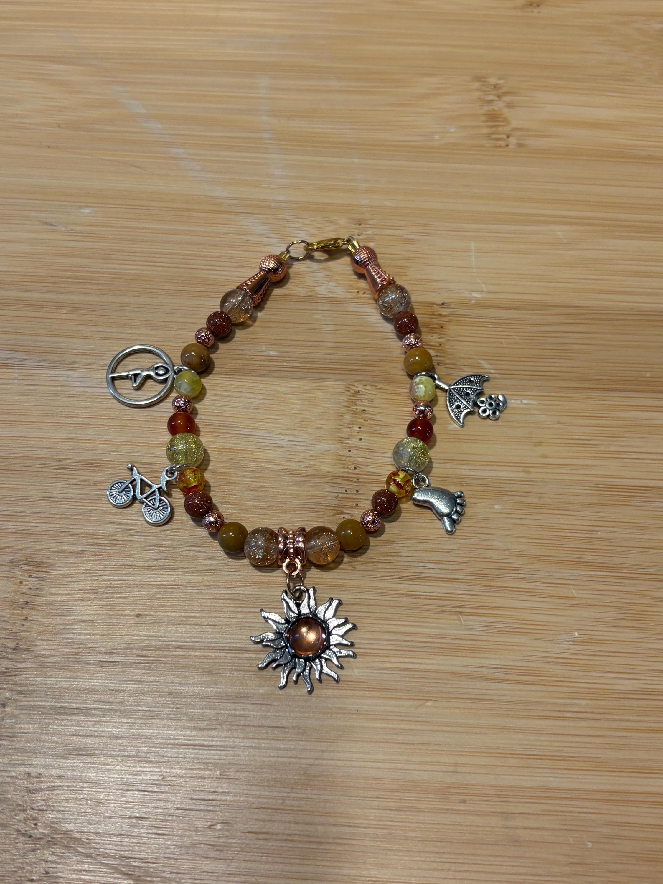 Be Outside - Handmade Beaded Charm Bracelet