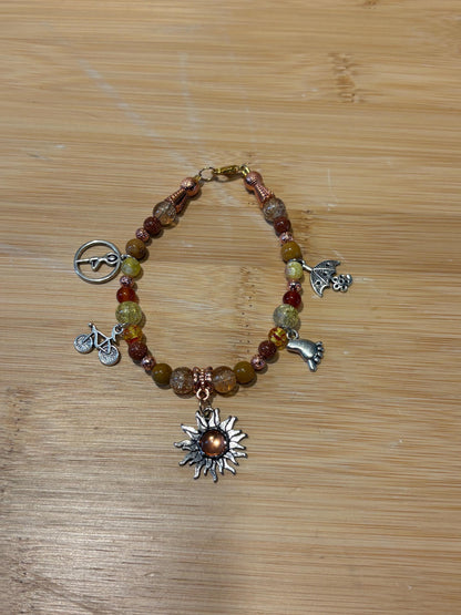 Be Outside - Handmade Beaded Charm Bracelet