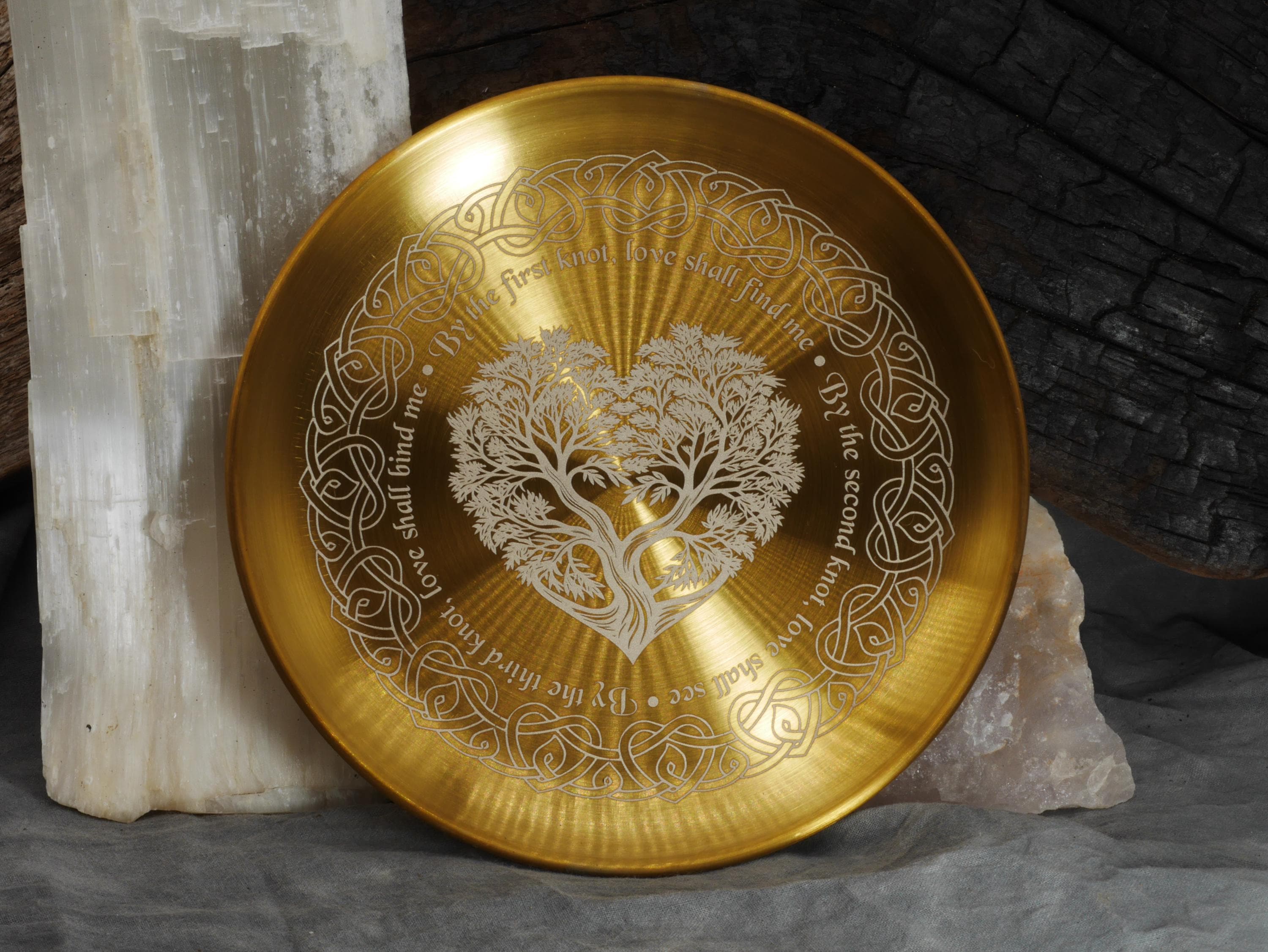 Gold Toned Love &amp; Soul Mate Attraction Altar/Offering Tray