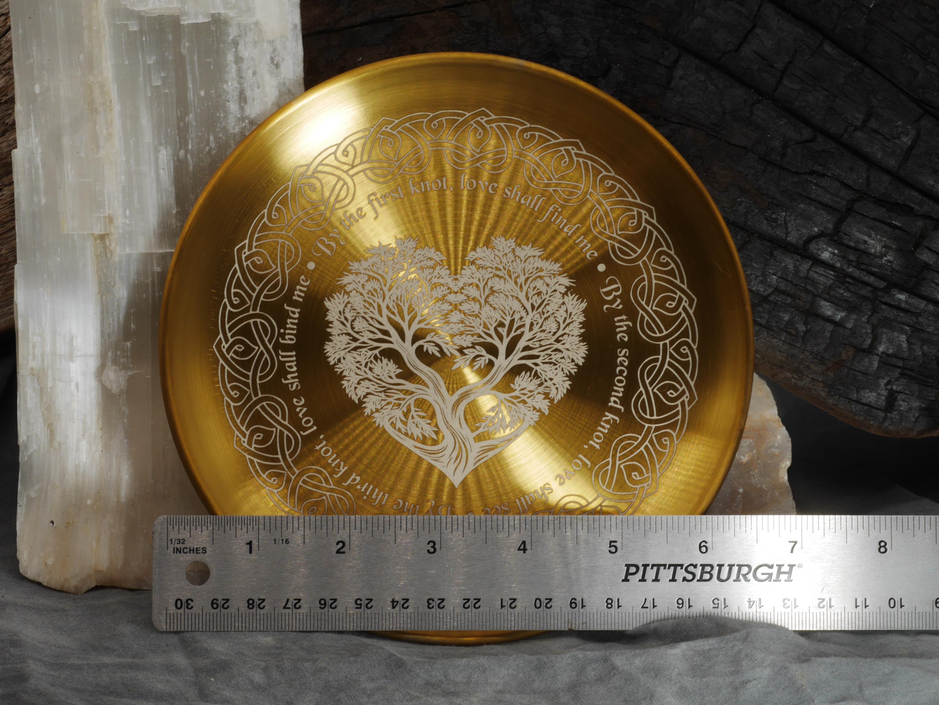 Gold Toned Love &amp; Soul Mate Attraction Altar/Offering Tray